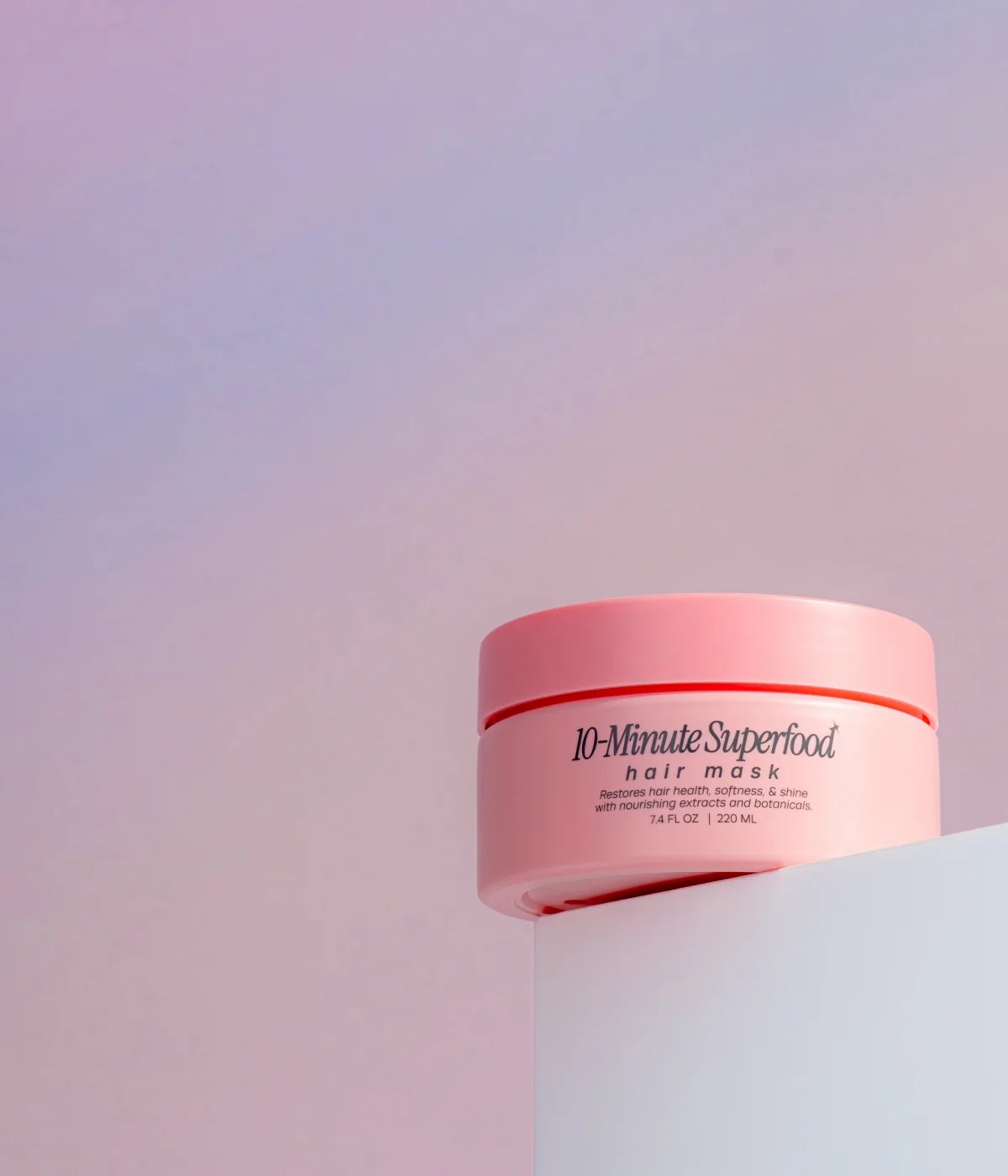 GLIMMR 10-Minute Superfood Hair Mask jar